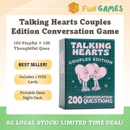 (SG Stock) Talking Hearts - Fun & Thoughtful Conversation Card Game for Couples | Playful & Deep Que