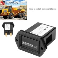 CHEEKOY Engine Hour Meter, 12-36V DC Hour Meter Timer, Universal Timer Mechanical Hour Meter Tractor