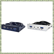 2 Port USB 3.0 Hub W/ HD Audio 3.5mm Earphone Jack Mic Interface Front Panel for PC 20 Pin 3.5In Flo