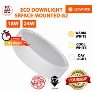 LEDVANCE G2 LED ECO SURFACE DOWNLIGHT 6" 18W / 8" 24W SURFACE MOUNTED CEILING LIGHT.(SIRIM)