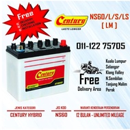 Century Hybrid WET [ NS60 / NS60S / NS60LS / NS60LST / NS60ST ] Bateri Kereta Car Battery