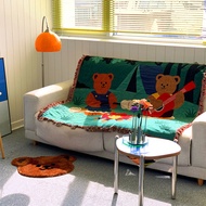 Wiggle Wiggle Square Rug, Camping Bear