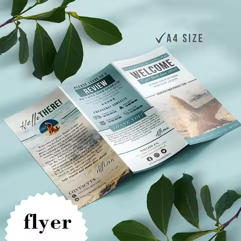 Customized A4 flyer fold commodity price list introduction advertisement 157gms free delivery double