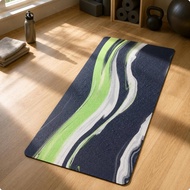 Marbled Exercise Mat Mat Rectangular Exercise Mat Mat with Strap Fitness Gear Cushioned Support Exer
