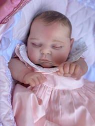 50Cm Đào Toàn Thân Dẻo Silicone Vinyl Búp Bê Em Bé Sống Động Như Thật Sơ Sinh Âu Yếm Bebe Cô Gái Với