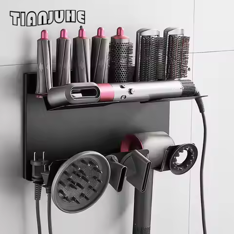 Wall Mount Hair Dryer Stand Holder for Dyson Supersonic Dyson Airwrap Styler 2 in 1 Blow Dryer Acces