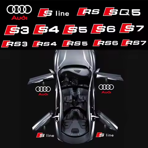 Led Car Door logo Welcome Light For audi A1A3 8V 8P 8L A4 B5 B6 B7 B8 A6 C5 C6 C7 A58T A7 A8 Q3 Q5 Q