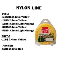 [LOCAL] SUFIX Square Cut Brush Cutter Nylon Rope/ Tali Mesin Rumput  (1/2LBS, 1LBS, 5LBS)