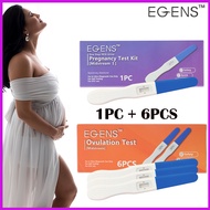 (1PC+6PCS/Set) EGENS 1PC HCG Early Pregnancy Test Pen+6PCS LH Ovulation Test Pens Pregnant Rapid Test Easy to Use Rapid Midstream Tool for Home Use