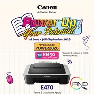 Canon PIXMA E470 AIO All In One Wifi Printer Support Wifi/Pixma Cloud Link - Black/Grey