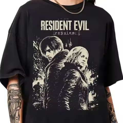 Resident Evil: Requiem T-shirt, Fan T-shirt for The Game Resident Evil 9, Size S-4XL Unisex T-shirt 
