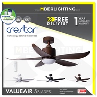 [SG Stock] Crestar 48/55” ValueAir ceiling fan+fast shipping, must-have for living room/bedroom