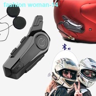 new△۩❏E1 Motorcycle Bluetooth Intercom Helmet Wireless Headset for 2 Rider Intercomunicador Moto Int