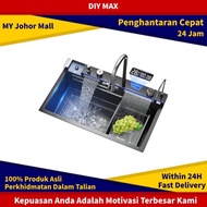 304 stainless steel sink kitchen sink Double Waterfall 304 stainless steel kitchen sink Multipurpose