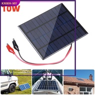 <KNWH>10W 12V Outdoor Portable Solar Panel with Clip for 9-12V Battery Charging