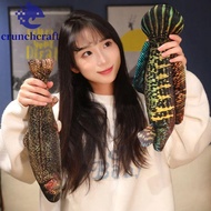 CRUNCHCRAFT​ Simulation Fish Plush Pillow, Perch Grouper Cartoon Fish Plush Toy, Creative Stuffed Lo