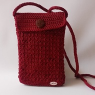 (COD) LIMITED EDITION Tas selempang hp rajut / pouch hp rajut / dompet hp rajut handmade
