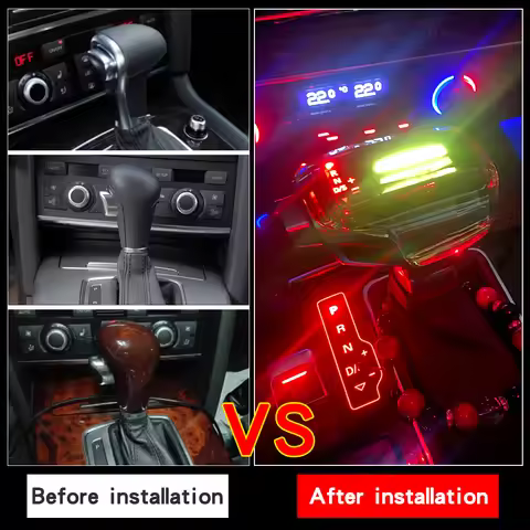 LED Crystal Gear Shift Knob Stick for Audi A6 C6 C7 A4 B8 S6 A7 A5 8t Q5 8R Q7 4L A3 8P S5 S7 Gearbo