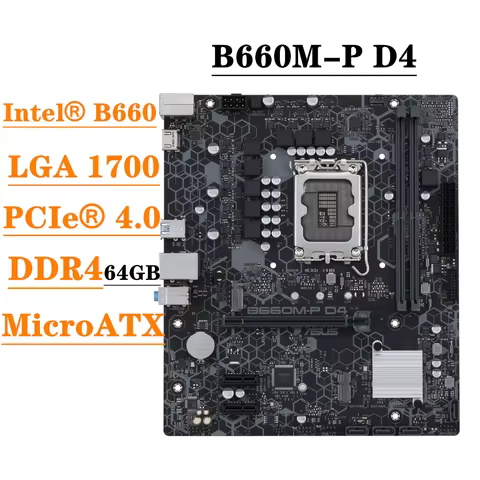ASUS B660M-P D4 MicroATX Motherboard Intel B660 LGA1700 Support 12th And 13th Gen CPU DDR4 Memory Sl