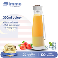 SIMMO Juicer juice cup blender fruit juice blender cup Portable Wireless  Mini Juice Cup 300ml 6 Bla