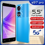 Phone A97pro 5.5inch 4G/5G Smartphone 12GB+512GB Handphone Support Dual Card and SD Card