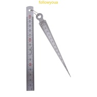 fol Stainless Steel Taper Welding Gauge Test Welding Taper for  Gauge Depth Ruler