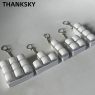 THANKSKY Fidget Keychain, Keys Button DIY Keyboard Finger Keyboard Cap,  3/4/9Keys Relief Stress Ste