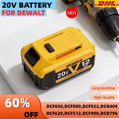 for dewalt 20V Battery 18V 5AH 6Ah 60V 9Ah For DCB182 DCB200 DCB606 DCD805 for dewalt outillage powe