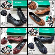 Clarks Wedges YC-686/Clark Shoes/Work Shoes/Office Shoes/Wedge/Leather Shoes