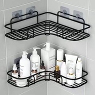 Punch-free wall-mounted shelf tripod toilet wall-mounted kitchen storage shelf bathroom bathroom shelf