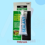 Lem Sillent Silicon Kaca Aquarium Anti Bocor Tahan Panas Ukuran 30 gr 70 gram Bening Super Kuat Untu