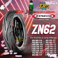 Zeneos ZN62 Motorcycle Tire Gulong 14 Rim 17 Rim (Tubeless)