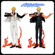 READY STOCK28CM ONE PIECE ANIME VINSMOKE SANJI DEVIL KICK COPY RESIN GK FIGURE STATUE MODEL 海贼王 浴血 山治 恶魔风脚 港版 雕像 手办 模型