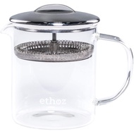 ethoz® Glass Tea Brewer – Premium Loose-Leaf Infuser, Borosilicate Chamber, Stainless Steel Strainer