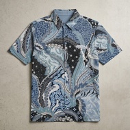 Boho Aztec Tribal Print Mens Polo Wine Red Ethnic Geometric Leaf Pattern Short Sleeve Collar Golf Sh