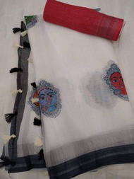 [PRO ORDER] Womens Beautiful Flower or Kalamkari Pure Linen Cotton | Digital Print | Wedding Daily S