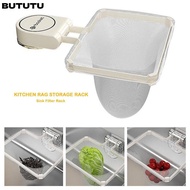BUTUTU Sink Filter Rack, Sink Strainer Kitchen Strainer Kitchen Rag Storage Rack,  Removable Basket 