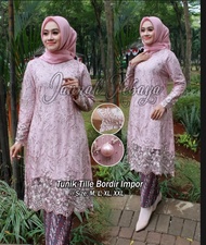 RR Kebaya/Kebaya modern/stelan/rok plisket/stelan tunik tile mutiara terbaru harga promo//Set Kebaya