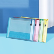 Zip Bag Plastic Portable Folder Zipper Envelope Document Storage Pouch Bag A6/A5/A4/B4