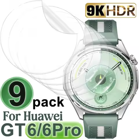 3/9Pcs Films For Huawei Watch GT 6 Pro 41mm 46mm Soft Hydrogel Film HD Clear Anti-scratch Screen Pro