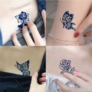 Tattoo Sticker Herbal Semi-Permanent Juice Tattoo Applique Butterfly Women's Washable Waterproof and Durable Realistic Non-Reflective