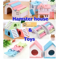 Hamster house Hamster toy playground hamster Accessories Hamster Tunnels Hamster seesaw terowong mainan rumah仓鼠屋玩具翘翘板
