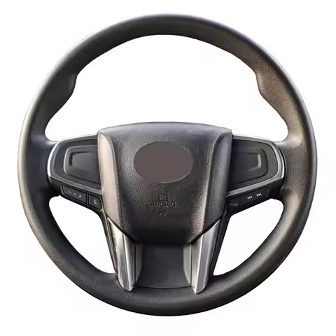 For Toyota HiAce H300 2019-2025 Hand Sewing Car Auto Steering Wheel Cover Suede Carbonfiber Leather 