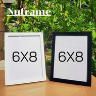 White Photo Frame​6X8" With Mirror And Stand