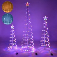 Yescom Set of 3 Lighted Christmas Tree LED Spiral Light Kit 6Ft 4Ft 3Ft Outdoor Festival Party Decor