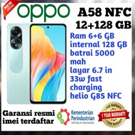 oppo A58 NFC ram 8 +128 GB helio G85 (imei terdaftar dikementrian) GARANSI RESMI OPPO 1 TAHUN