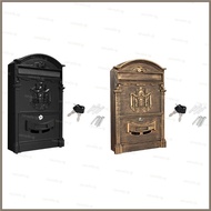 Nevʚ ɞ European-Style Villa Letterbox Outdoor Waterproof Mailbox Wall Mounted Postbox