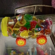 jelly sriwijaya model pesawat agar-agar toples isi 70pcs