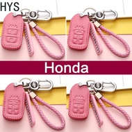 HYS รถหนังสำหรับ Honda Civic CRV HRV BRV City/accord/hrv 2014ถึง2020 Keyless/key Less/smart Entry Key Case