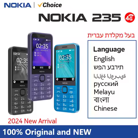 New And Original Nokia 235 4G Feature Phone Bluetooth 5.0 FM Radio Dual SIM 2MP Camera 1450mAh Bette